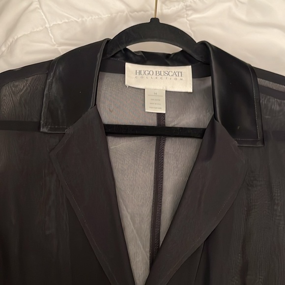 Elegant Black Sheer duster, Hugo biscotti designer - Picture 2 of 13